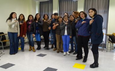 Participantes del Curso de Lenguaje de Señas